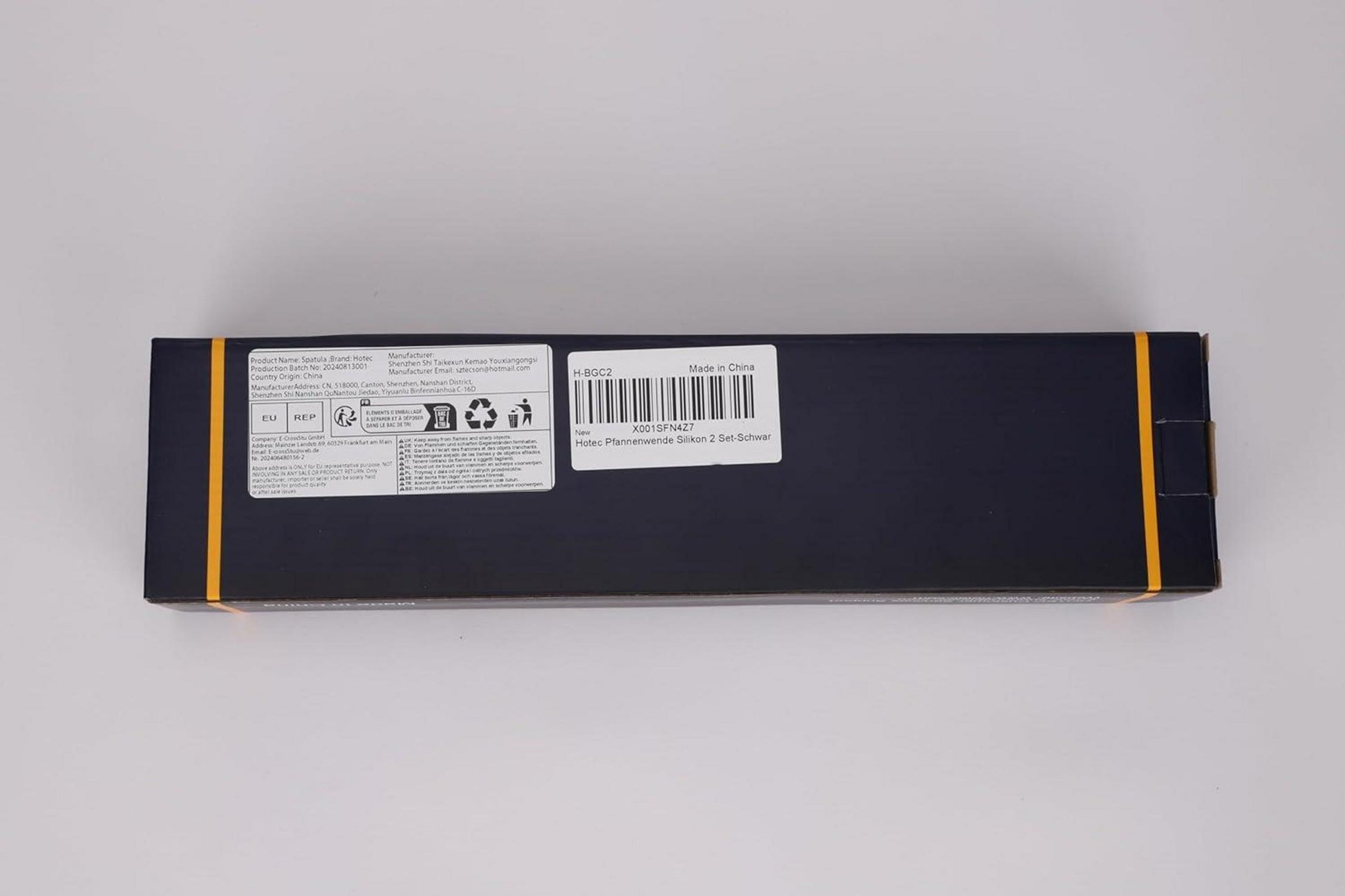 Hotec Pfannenwender Silikon Set, 2-teilig, Schwarz 34.8cm