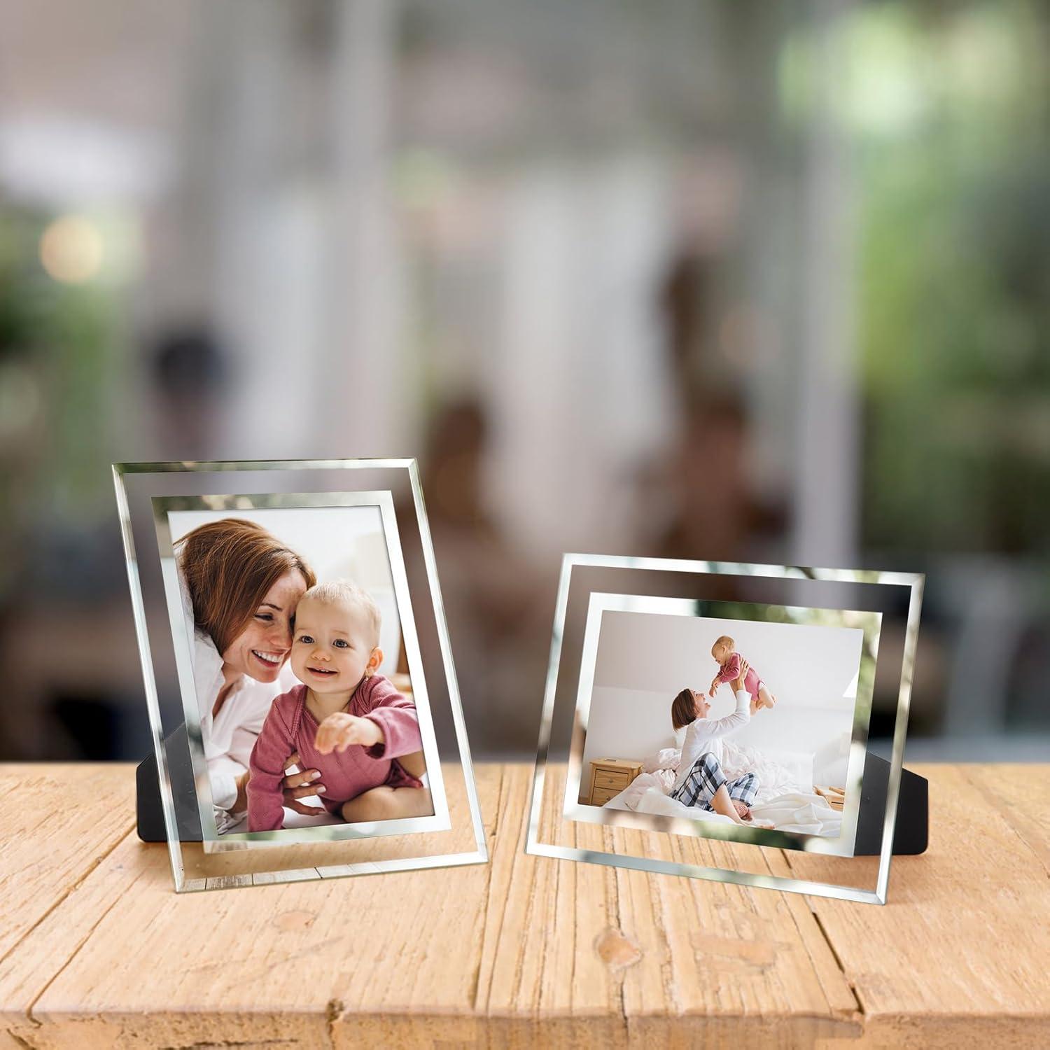 Bilderrahmen 10x15cm Glasfotorahmen Silber 6er-Set