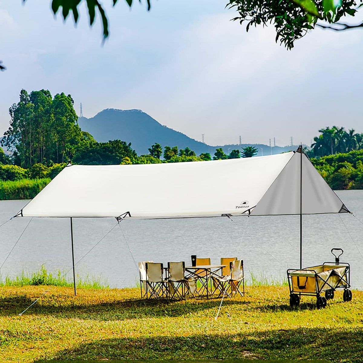 Teenza Tarp 3x4m Wasserdicht UV-Schutz Zeltplane Hängematten Plane
