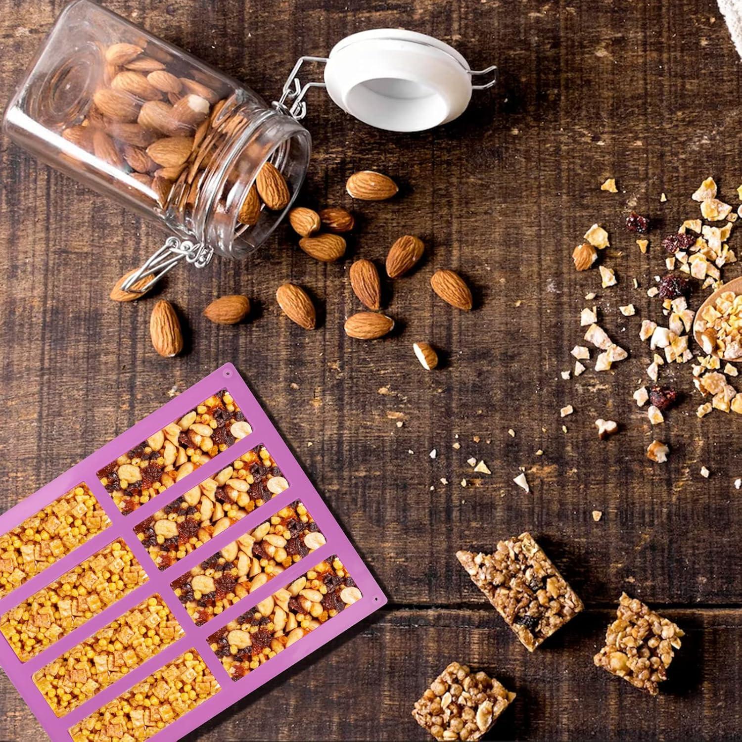 Silikon Backform für Müsli- und Schokoladenriegel - Rechteckig, 3-teilig