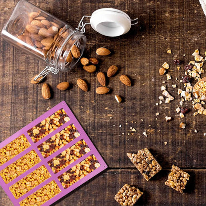 Silikon Backform für Müsli- und Schokoladenriegel - Rechteckig, 3-teilig