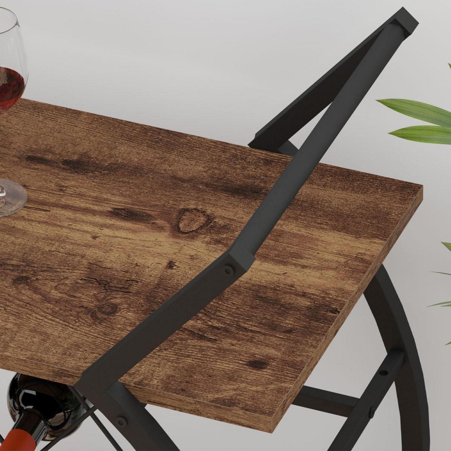 Servierwagen mit Rollen und Weinregal für Küche und Bar