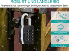 ZHEGE Zahlenschloss Vorhängeschloss Fitnessstudio Spind