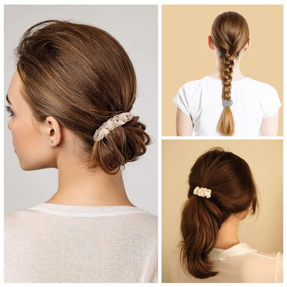 Lolalet Haargummis Seide Scrunchies Damen Satin 8 Farben