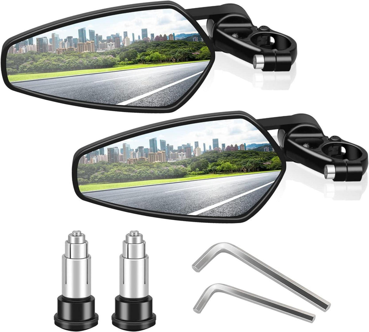 Fahrradspiegel HD 360° Drehbar für Lenker 17-19mm, Rückspiegel