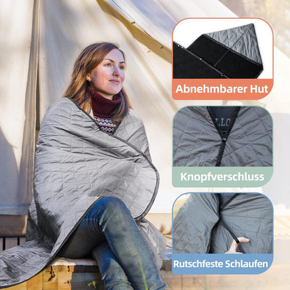 JAICOM Wasserdichte Picknickdecke 140x200cm Outdoor Strand Camping Grau