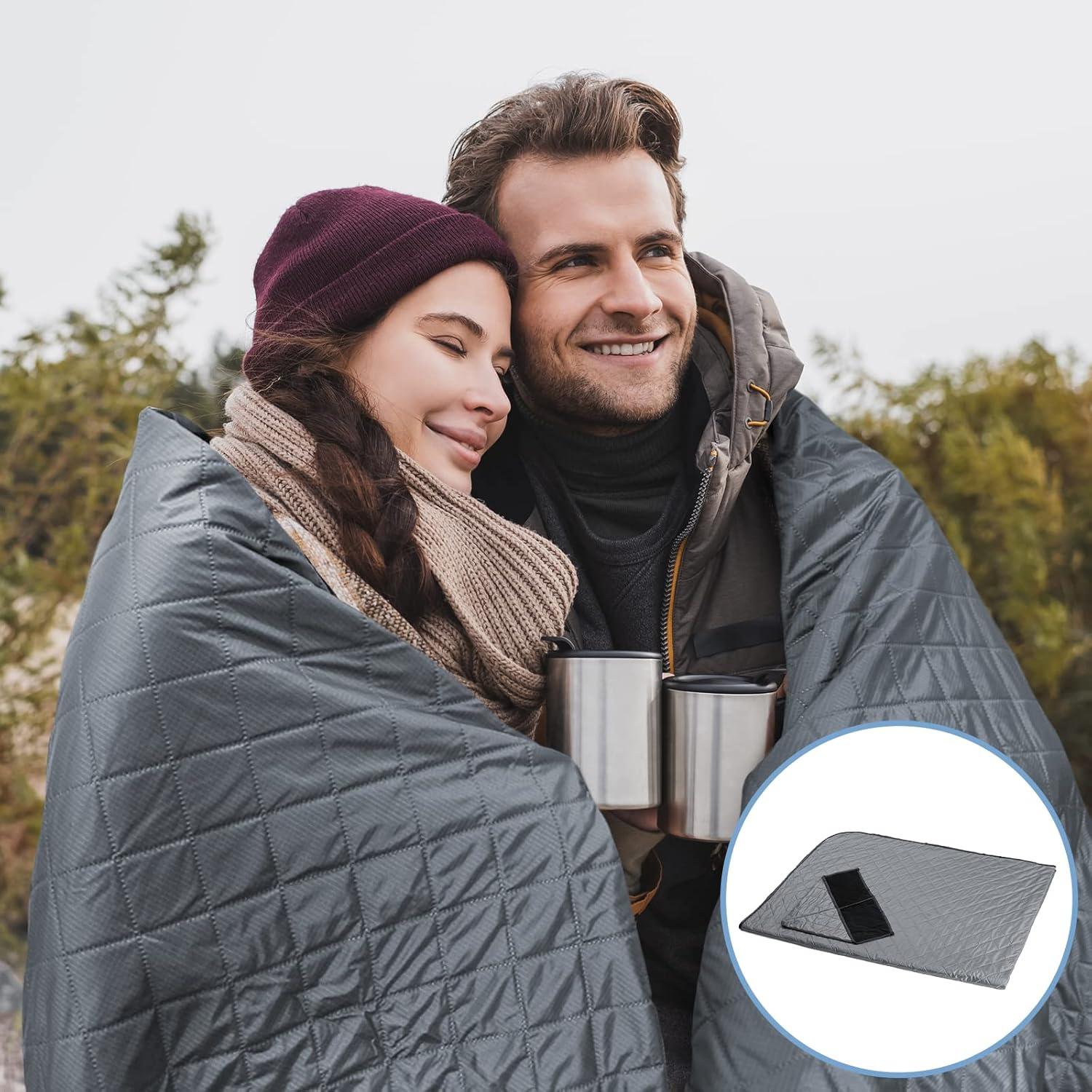 Wasserdichte Outdoor Decke 140 x 200 cm Camping Picknick Strand Grau