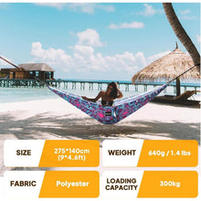 Ultraleichte Reisehängematte 300kg | 275x140cm | Ripstop Polyester