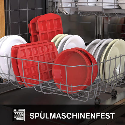 Silikon Backformen Rund 2 Stück 24 cm Antihaft für Käsekuchen und