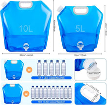 Faltbarer Wasserkanister 10L mit Hahn Tragegriff für Camping