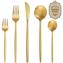 Besteckset Gold Matt 60 Teile für 12 Personen Edelstahl