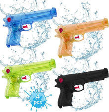 4er Set Mini Wasserpistolen für Kinder, Wasserspritzspielzeug