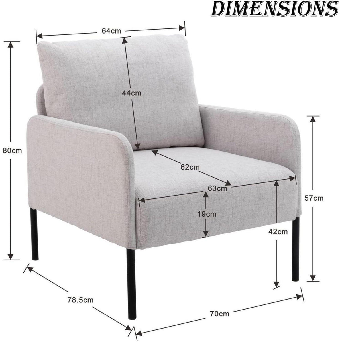 Loungesessel Leinen – Bequemer Polstersessel für Wohnzimmer & Schlafzimmer