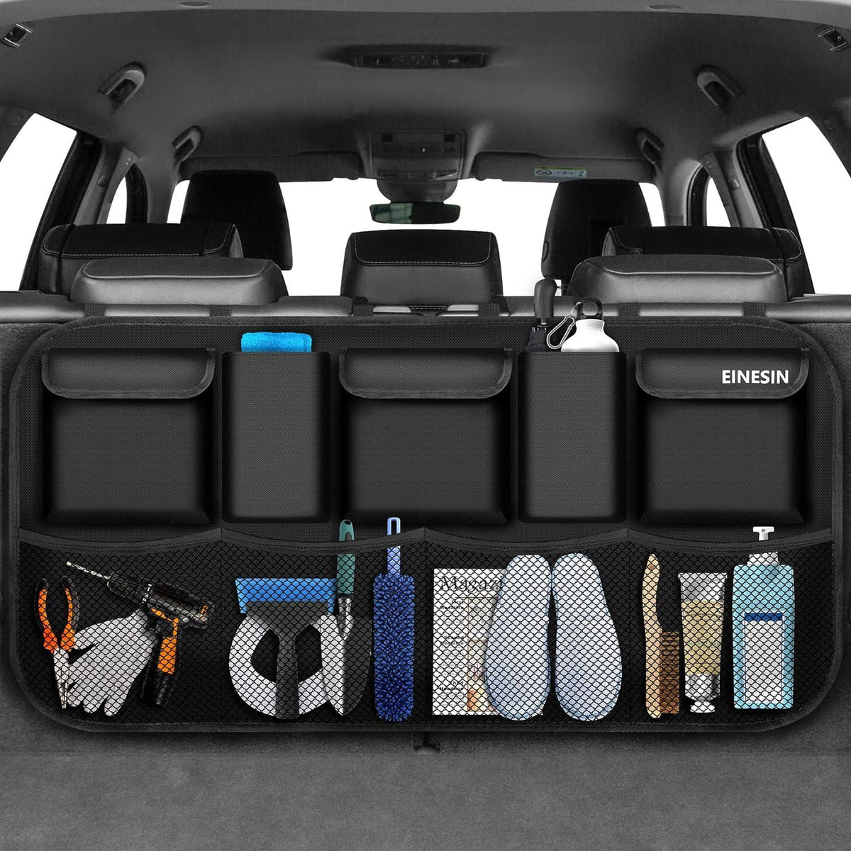Kofferraum Organizer Auto Aufbewahrungstasche 9 Pocket SUV Schwarz