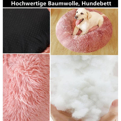 Flauschiges Hundebett Donut – 90cm Kaffee