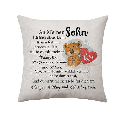 Kissenbezug "Sohn Geschenk" - Baumwolle 45x45 cm