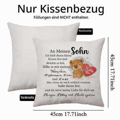 Kissenbezug "Sohn Geschenk" - Baumwolle 45x45 cm