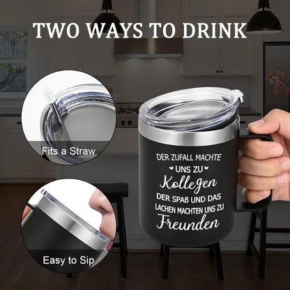 Livole Tasse 350ml Doppelwandig Vakuum Kollegen Abschied Thermobecher
