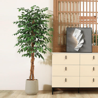 Künstlicher Ficusbaum 180 cm - Große Kunstpflanze für Innen Außen