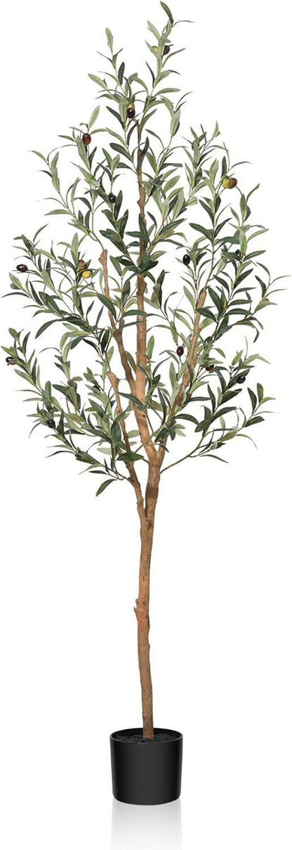 Künstlicher Olivenbaum 150cm mit Naturholzstamm und lebensechten