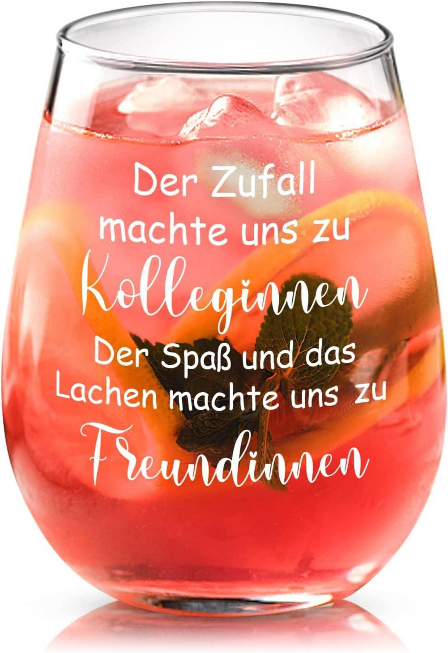 Abschiedsgeschenk Kollegen Weinglas 450ml Dankeschön Freundinnen