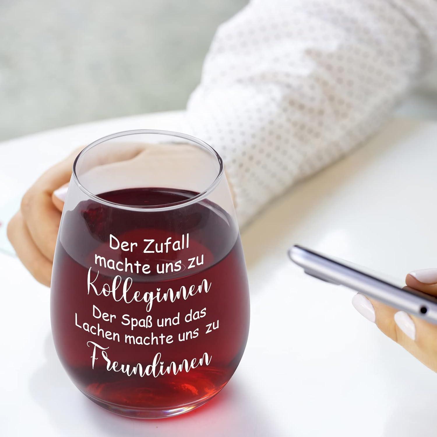 Abschiedsgeschenk Kollegin Weinglas 450ml Dankeschön Jobwechsel