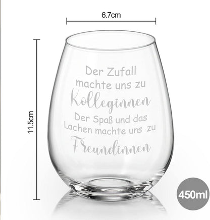 Abschiedsgeschenk Kollegen Weinglas 450ml Dankeschön Neu Job