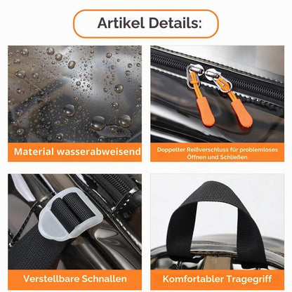 Transparenter Rucksack Schwarz Wasserdicht – Stadionzugelassen