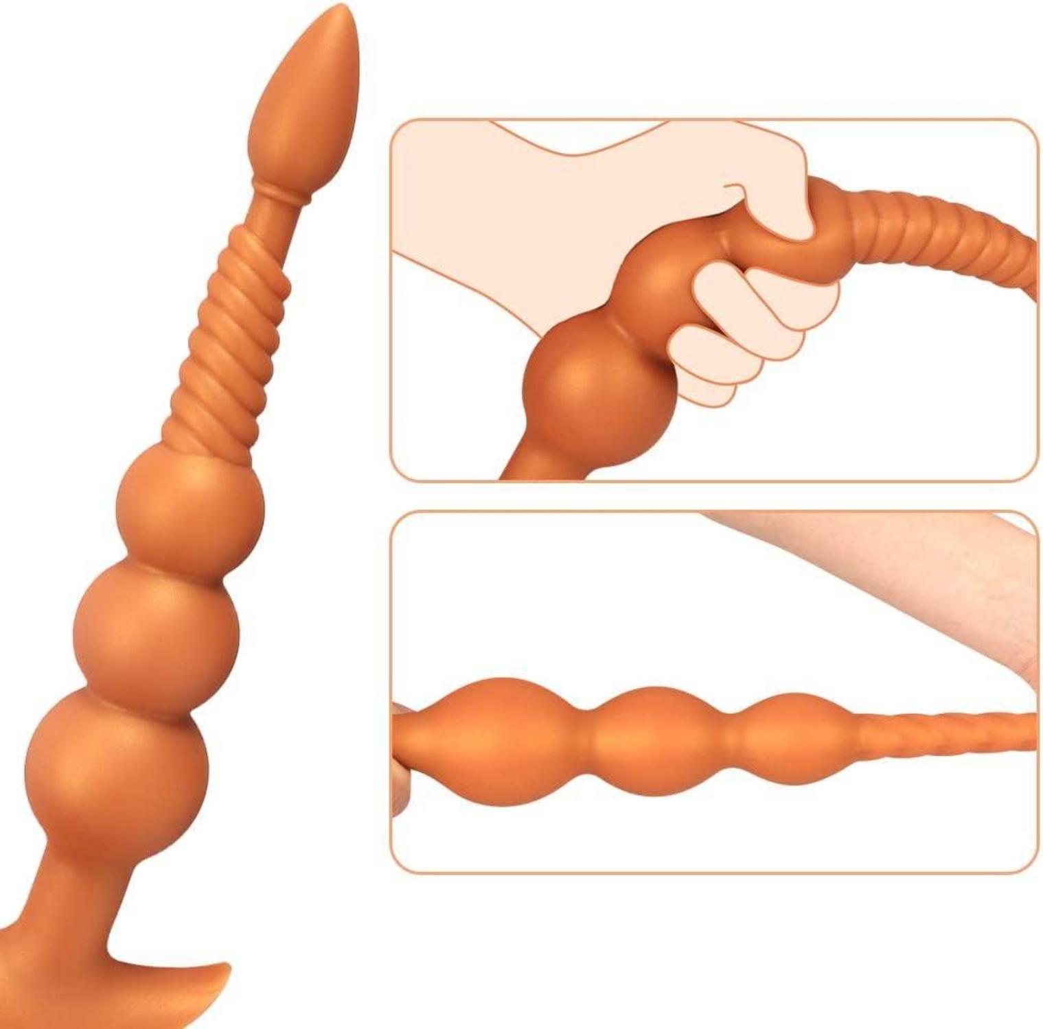 Anal Butt Plug Fuchsschwanz Extra Lang Silikon Sexspielzeug BDSM