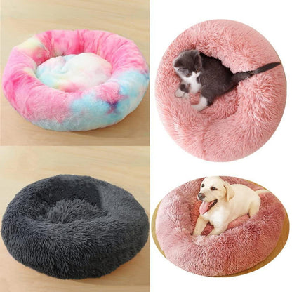 Flauschiges Hundebett Rund 100cm Rosa A