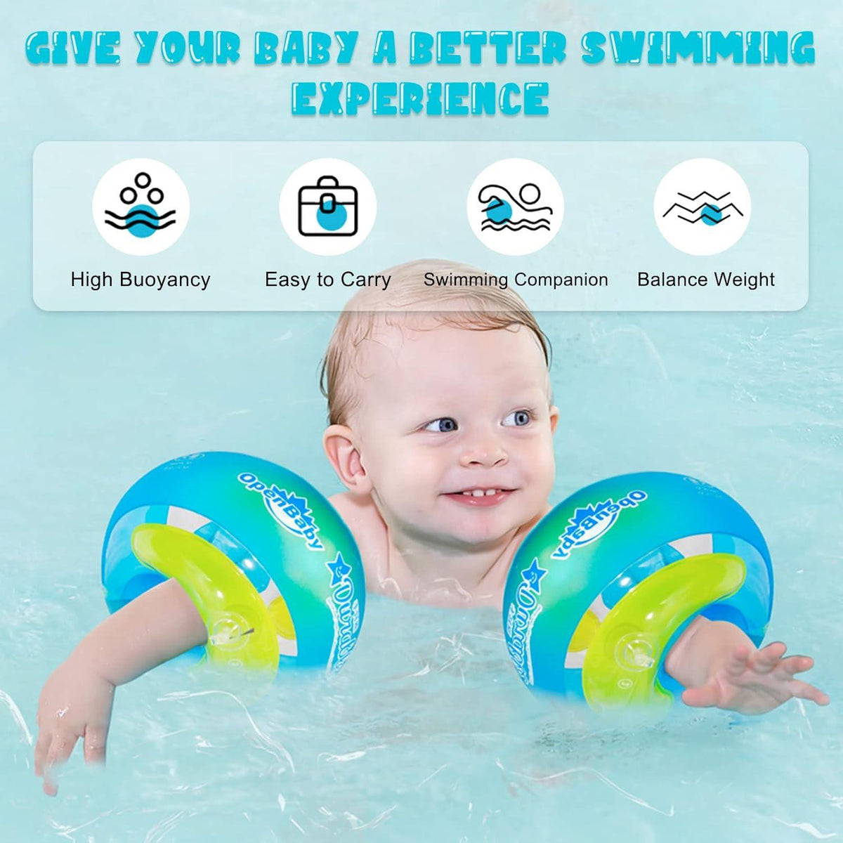 Schwimmflügel Kinder 1-4 Jahre Schwimmhilfe Mädchen Jungen 6-25kg 20-25cm