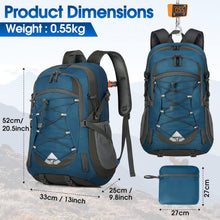 40L Wasserdichter Wanderrucksack für Herren und Damen Blau
