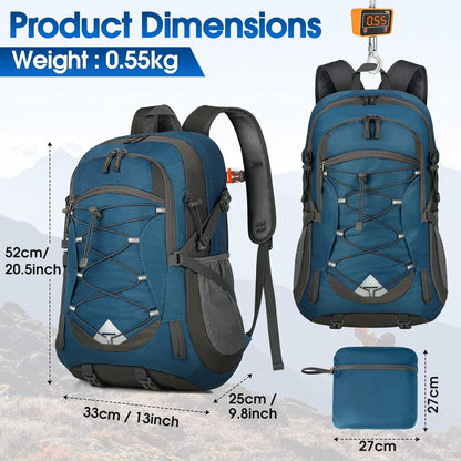 40L Wasserdichter Wanderrucksack für Herren und Damen Blau