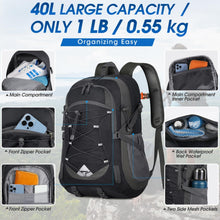 Wanderrucksack 40L Damen Herren Wasserdicht Leicht Faltbar