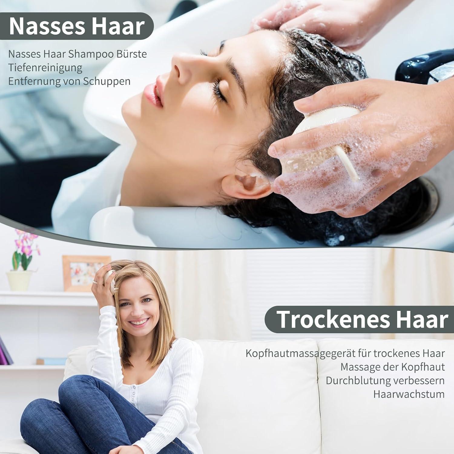 Kopfhaut Massagebürste Haarwaschbürste Silikon Shampoo Bürste Scalp Massager