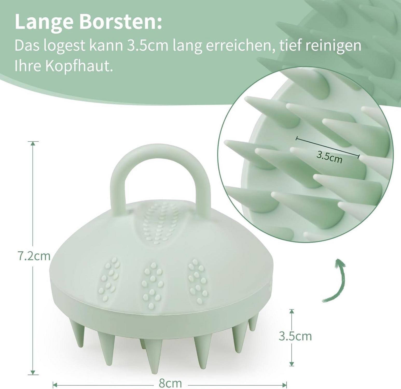 Kopfhaut Massagebürste 100% Silikon Haarwaschbürste für Haarwachstum