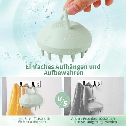 Kopfhaut Massagebürste 100% Silikon Haarmassagebürste Shampoo Bürste