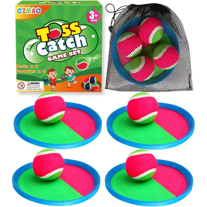 Klettballspiel für Kinder Set 4 Schläger 4 Bälle 1 Outdoor