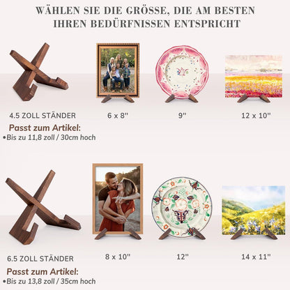 Tellerständer 6.5 Zoll Hölzern Tischaufsteller Deko Ausstellung 1