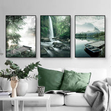 3-teiliges Poster Set: See, Wald, Blume | 40x50cm