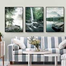 3-teiliges Poster Set: See, Wald, Blume | 40x50cm