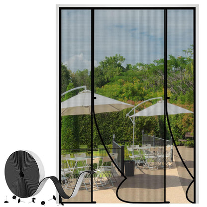 Magnet Fliegengitter Tür 160x230cm Katzen Sicher Schwarz
