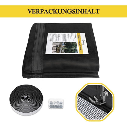 Magnet Fliegengitter Tür 160x230cm Katzen Sicher Schwarz