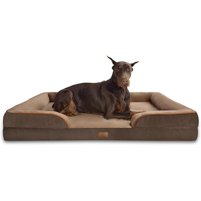 Orthopädisches Hundebett XXL, 134x106 cm, braun