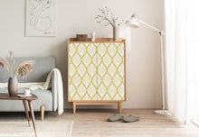 Moderne Selbstklebende Tapete Gold Weiß Geometrisches Muster