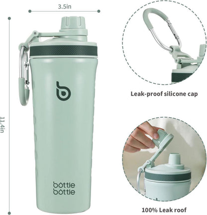 Isolierte Shaker-Trinkflasche 26oz mit