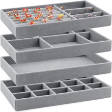 Schmuckaufbewahrung Schublade Schmucktabletts Organizer Ringe 4PCS
