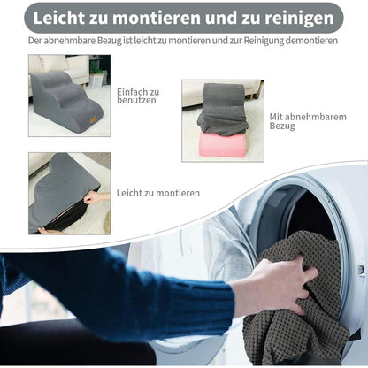 Hundetreppe für Kleine Hunde 3-Stufig Haustiertreppe Sofa