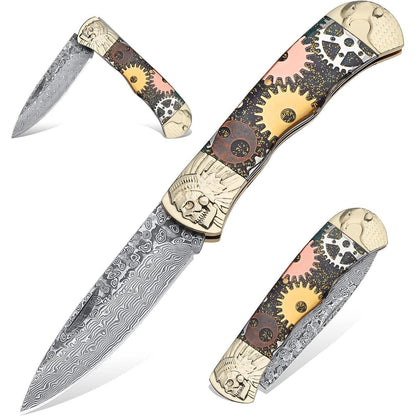 Dragon Creek VG-10 Damastmesser Outdoor Survival 60HRC