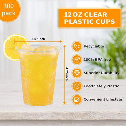 300 Transparente Partybecher aus Kunststoff (350ml) - Stabil